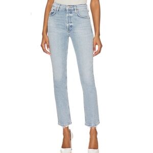 AGOLDE Riley High Rise Straight Leg Crop Organic Cotton Jeans Size 27